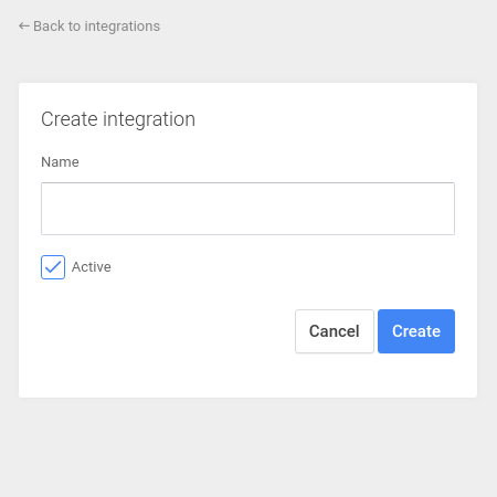 Portal integration create form