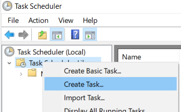 Task scheduler - create task